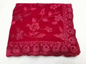 Hermoso Sari de Georgette con Trabajo de Pedrería Swarovski para Venta al por Mayor - Product Image 4