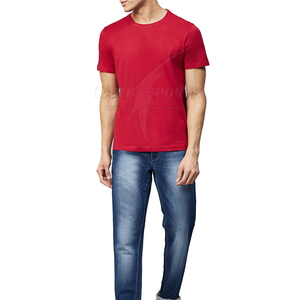 T-shirts pour hommes, nouveau design, avec logo personnalisé, design uni, manches courtes et motif uni, 220g polyester/coton - Product Image 4