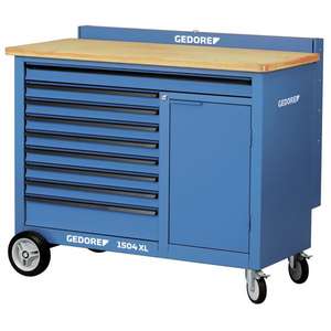 Banco de Trabajo Móvil Extra Ancho Gedore con 7 Cajones y Gabinete para Herramientas - Product Image 3