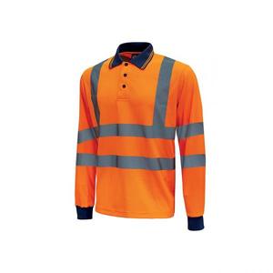 U-POWER Polo à manches longues Orange Fluo Shine Multi-Pack Vêtements de sécurité - Product Image 1