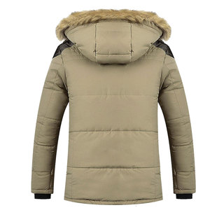 Wholesale Men's Winter Parka Long <b>Hooded</b> Fleece <b>Jacket</b> With <b>Fur</b> Trim Casual Outdoor Style Plus Size Waterproof <b>Jacket</b> - Product Image 2