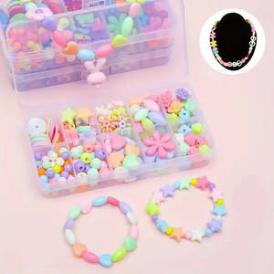 Creative <b>Plastic</b> <b>Beads</b> Toy for Girls Boxed Bracelet Making Jouet - Product Image 6