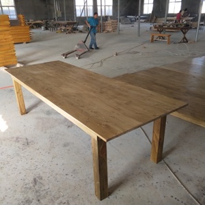 Tavoli da Pranzo Rustici in <span class=keywords><strong>Legno</strong></span> per Giardino, Eventi all'Aperto e Matrimoni <span class=keywords><strong>con</strong></span> Gambe Rimovibili - Product Image 5