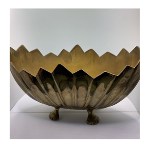 อ่างทองเหลืองดีไซน์โบราณสำหรับทำเล็บเท้า อุปกรณ์เสริมในห้องน้ำและร้านเสริมสวย สินค้าขายดี งานฝีมือจากธรรมชาติ - Product Image 4