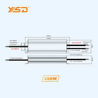 Alimentation YSD 200W à tension constante, variateur Triac 1-10V 0-10V pour bande LED