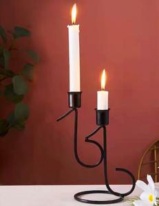 Bougeoir en fer fait à la main avec design géométrique Lanterne en métal de meilleure qualité pour la décoration intérieure Vente en gros Support de mariage de Noël - Product Image 2