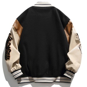 Veste tendance personnalisée pour hommes style Hong Manteau d'étudiant en PU Shuai en toile de qualité supérieure avec col montant - Product Image 5