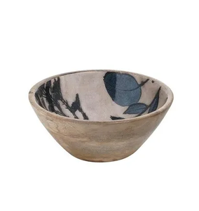 Bol décoratif en bois imprimé, décor de couleur naturelle, bol à trempette, décor de table au design moderne, bol de centre de table - Product Image 5