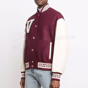 High Quality Custom Men's Lettermen Jackets Letter Stand Collar Design Streetwear <b>Canvas</b> Wool Winter Reversible Breathable Quick - Product Image 5