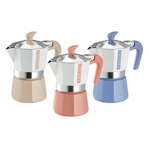 MYMOKA Cafetera Moka de aluminio de 1 taza, colores surtidos, cafetera fácil de usar 02CF166 - Product Image 1