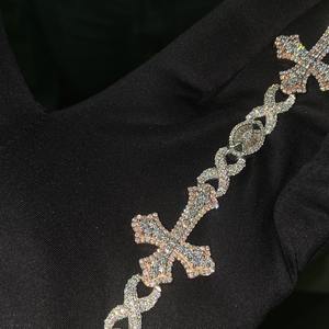Powerful 14K Gold Hip Hop Style Lab Diamond <b>Cross</b> Bracelet VVS1 Baguette Cut IGI Certified Wholesale Jewellery For <b>Men</b> & Women - Product Image 4