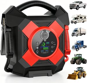 DM1264 Semi Truck <b>Jump</b> <b>Starter</b> <b>Heavy</b> <b>Duty</b>:12V 30000A Peak,64000mAh,Class 8 - Product Image 1