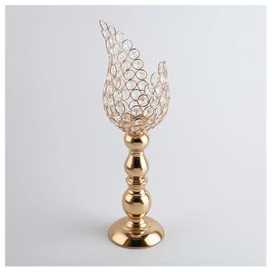 Luminaire antique Bougeoir en métal cristal et or Élégance étincelante scintillante comme un bougeoir en diamant - Product Image 6