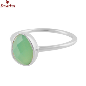 Excellent quality fashion jewellery dainty 925 sterling silver chalcedony fancy shape gemstone <b>ring</b> for ladies and <b>girl</b> <b>rings</b> - Product Image 2