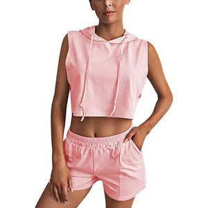 Ensemble 2 pièces pour femmes avec logo personnalisé de haute qualité hauts et bas d'entraînement courts pour la course à pied et le fitness costume de fitness pour femmes - Product Image 5