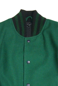 Veste universitaire en laine pour homme avec manches en cuir, fermeture à boutons, vêtement décontracté d'hiver, veste universitaire de style collégial - Product Image 4