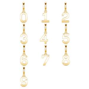 Jeulia Move My Way, breloque numéro 0-9 plaquée or 18 carats, cadeau idéal - Product Image 2