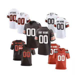 Uniformes personalizables de fútbol americano transpirable impresa de manga corta talla grande característica - Product Image 3