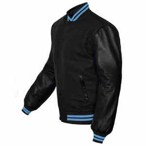 OEM Fabricant Blouson de baseball personnalisé de haute qualité avec manches en cuir brodé de chenille pour hommes Blouson universitaire Letterman - Product Image 2