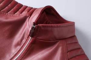 แจ็กเก็ตหนังแท้สำหรับผู้ชายแจ็กเก็ตหนังแท้มีซิปดีไซน์ใหม่ - Product Image 3