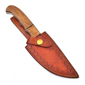 Couteau à Découper à Lame Fixe de Grade Industriel NF75 en Acier 12c27 Forgé Nordique Fait Main, Manche en Bois, Fourreau en Cuir, OEM, Lame Entière - Product Image 6