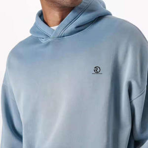 Nouveau pull à capuche élégant et lourd pour hommes 300gsm haute qualité éponge française goutte épaule sans cordes surdimensionné confortable - Product Image 4