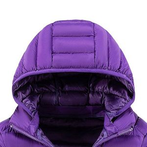 Abrigo de invierno con capucha-Parkas gruesas-Chaqueta de exterior de plumón de pato blanco - Product Image 2