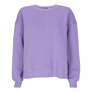 Sudadera de algodón 100% de gran tamaño para mujer, jersey de Color sólido, cuello redondo, venta al por mayor, precio bajo para invierno - Product Image 4