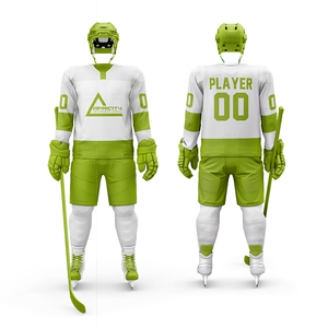 Vêtements d'équipe de hockey sur glace en polyester personnalisés professionnels ensembles d'uniformes sportifs avec impression de logo OEM technique de sublimation vêtements de hockey sur glace - Product Image 4