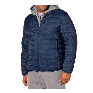 Veste matelassée pour hommes, logo personnalisé, vêtements d'hiver décontractés, support, coupe-vent à bulles, revêtement polaire, meilleure vente pour les garçons, vente en gros OEM - Product Image 4