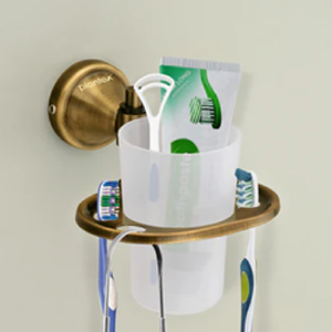 Soporte de cepillo de dientes de baño montado en la pared autoadhesivo accesorios de baño de tendencia reciente de metal de alta calidad a precio mayorista - Product Image 6