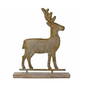 Renne en bois de style arbre avec base en métal à texture de pierre et ornement en forme Meilleur fabricant et exportateur de Noël - Product Image 2