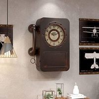Horloge murale en fer forgé sculpté rétro avec coffre-fort dissimulé, art moderne, imitation antique, décoration vintage |   Cadeau d'affaires |   WB