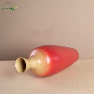 Vase de table en bambou enroulé - Décoration écologique et durable - Product Image 2