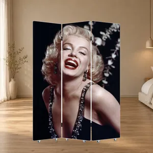 Pantalla plegable de lona de doble cara con fondo negro de Marilyn Monroe - Product Image 2