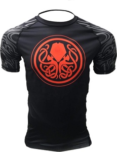 Vente chaude sublimé Bjj Rash Guards Grappling MMA Jiu Jitsu chemise combat porter des manches courtes Rashguards - Product Image 6