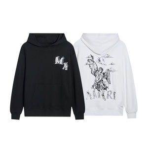 Sweat-shirt unisexe respirant avec logo IRI, imprimé encre éclaboussée, graffiti, veste d'hiver 100% coton, taille XL - Product Image 1