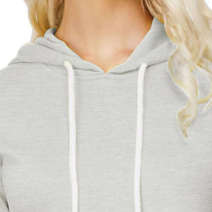 Casual Oversized Long Sleeve Pullover Hoodie Knitted Blank Sweatshirt Autumn Custom Embroidery Logo Hoodies for Woman - Product Image 4