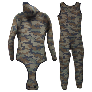 Sweat à capuche deux pièces à manches longues sans camouflage <span class=keywords><strong>combinaison</strong></span> de <span class=keywords><strong>plongée</strong></span> 3mm <span class=keywords><strong>5mm</strong></span> 7mm <span class=keywords><strong>combinaison</strong></span> de pêche sous-marine pour hommes - Product Image 3