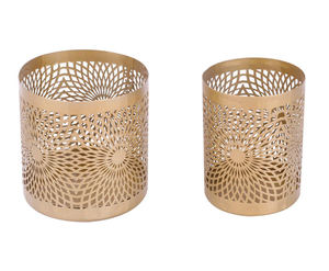 Bougeoir en métal plaqué or pour bougie votive en forme de boule pour la maison hôtel salon table décorative pour bougie en verre - Product Image 3