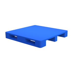 Palette industrielle robuste en plastique bleu, 3 roulettes, 4 entrées, rotomoulée, 1500x1200x160, pour la manutention en entrepôt - Product Image 2