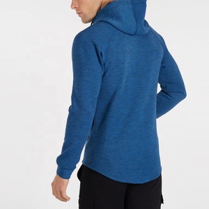 Sudadera con capucha deportiva informal con cremallera para hombre, bolsillos de manga larga, pista para correr, gimnasio, sudadera de entrenamiento, Invierno 100%, forrado de algodón - Product Image 4