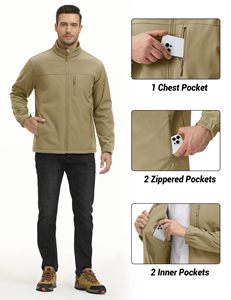 Veste Softshell Respirante En Gros Votre Propre nDesign Hot Selling Hommes Softshell Vestes - Product Image 3