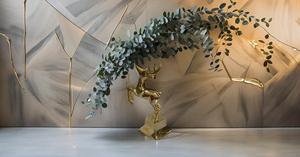 Estatua de ciervo de latón estilo Art Deco, pieza de exhibición de renos con patas levantadas, vajilla para decoración del hogar y estatua de ciervo de pie para oficina - Product Image 3