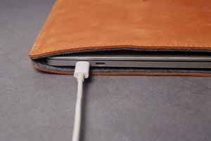 Housse pour ordinateur portable portable durable en cuir pleine fleur Vintage fait à la main pour le travail professionnel bureau et voyage GLS-0286 de transport - Product Image 6