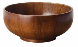 Natural Wooden Serving Bowl for Salad Soup and Pasta Durable Eco Friendly Rustic Wooden <b>Tableware</b> for Home Kitchen & Dining Use - Product Image 6