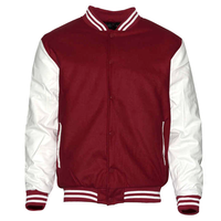 Letterman Street Wear vestes universitaires décontractées pour hommes vêtements personnalisés à bas prix avec du cuir véritable fabriqué au Pakistan