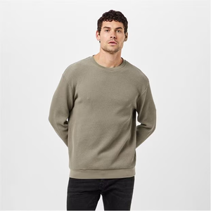 เสื้อสเวตเตอร์แบบสวมศีรษะสำหรับผู้ชายเสื้อสเวตเตอร์คอกลมแบบเรียบสำหรับผู้ชาย - Product Image 4