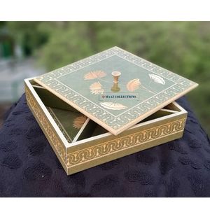 Boîte de fruits secs en gros de qualité supérieure Elevate Snack Presentation avec partage en bois personnalisable pour de délicieuses friandises - Product Image 4