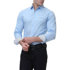 เสื้อเดรสผู้ชายแขนยาวสีทำจากผู้ผลิตในปากีสถานสำหรับออฟฟิศเด็กผู้ชายพร้อมโลโก้ตามสั่ง - Product Image 6